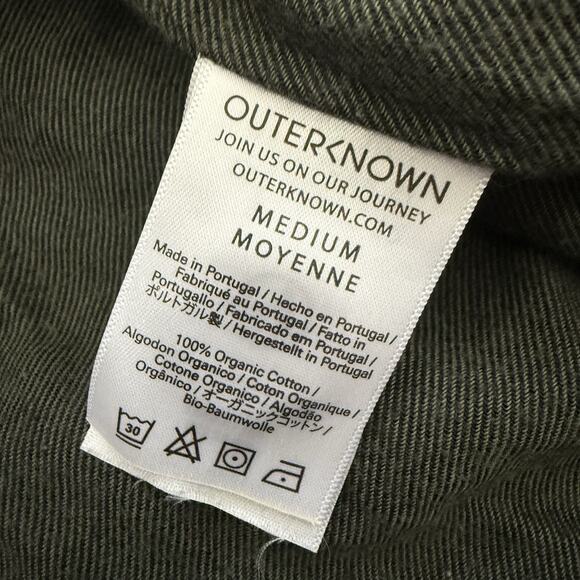 Outerknown Cloud Weave Shirt Jacket Women Medium Green Plaid Organic Lined Hike - Picture 6 of 10